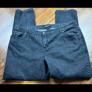 Lane Bryant Jeans Women's Plus Size 20 High Rise Skinny Black Denim Faded